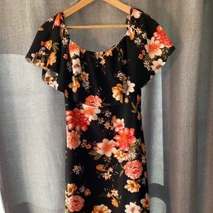 Off Shoulder Floral Dress